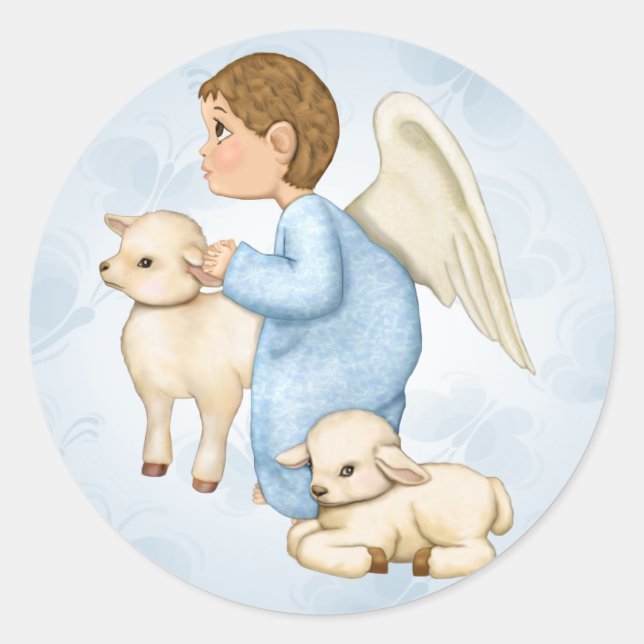 Adesivo Pequenas Bênçãos Angel Boy (Frente)