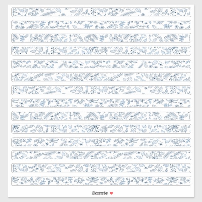 Adesivo Pequenas Bordas Florais Flores Boho (Folha)