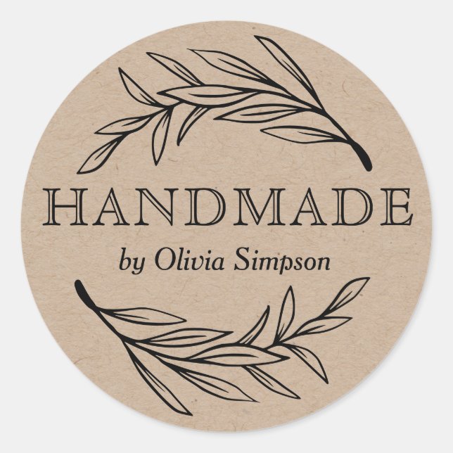 Adesivo Pequenas empresas artesanais personalizadas (Frente)