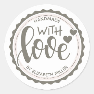 Adesivo Pequenas empresas personalizadas à mão com amor