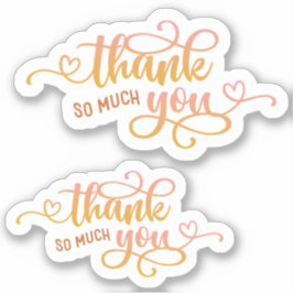 Adesivo Pequenas empresas - Rosa, Muito Obrigado