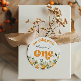 Adesivo Pequenas laranjas de citrinos primeiro aniversario