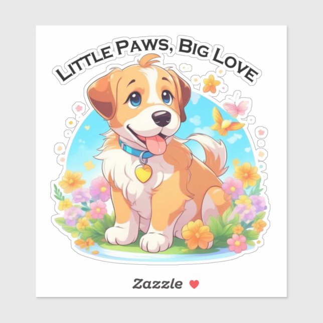 Adesivo Pequenas Patas Bonitas Grande Amor (Folha)