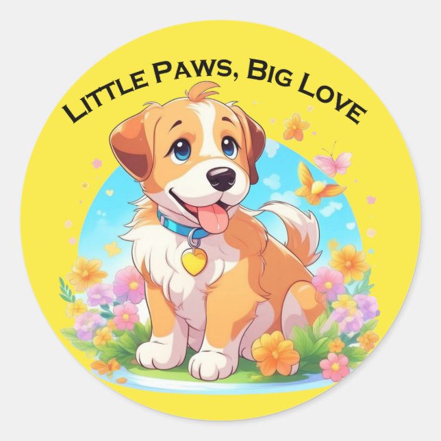 Adesivo Pequenas Patas Bonitas Grande Amor (Frente)