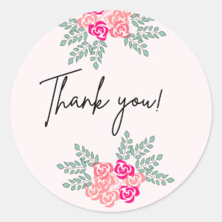 Adesivo Pequenas Rosas Obrigado Sticker