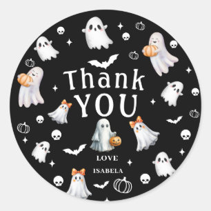 Adesivo Pequeno Abóbora Boo – Chás de Bebê de Halloween