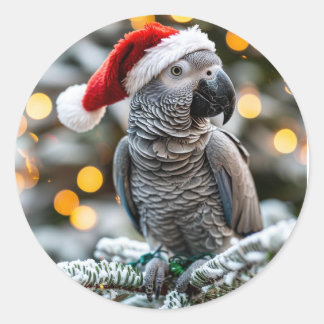 Adesivo Pequeno ajudante africano cinzento do Papai Noel