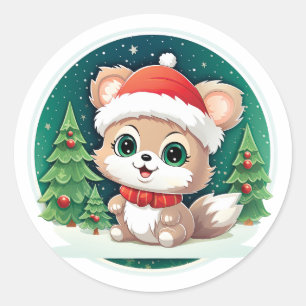 Adesivo Pequeno Animal Xmas Magia