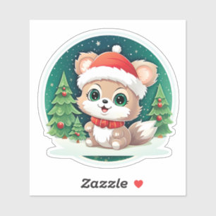 Adesivo Pequeno Animal Xmas Magia