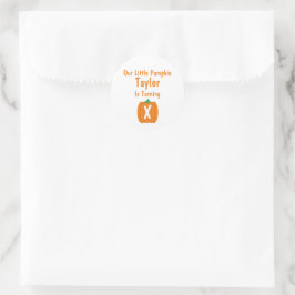 Adesivo Pequeno Aniversário de Abóbora