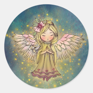 Adesivo Pequeno Anjo Dourado Natal Feriado