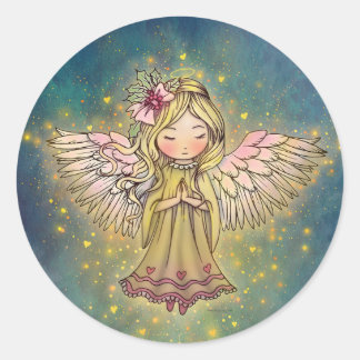 Adesivo Pequeno Anjo Dourado Natal Feriado