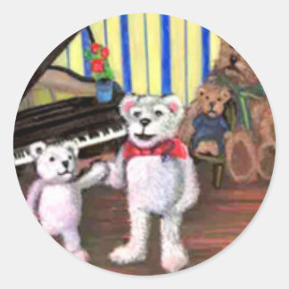 Adesivo Pequeno Bears Piano Lessker