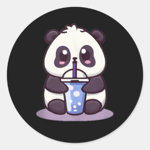 Adesivo Pequeno Bebendo de Panda Boba Tea Anime