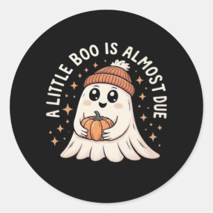 Adesivo Pequeno Boo Está Quase A Vir À Gravidez No Hallowe