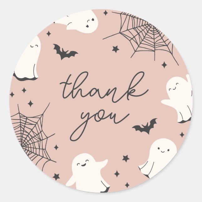 Adesivo Pequeno Boo Obrigado Sticker (Frente)