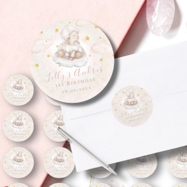 Adesivo Pequeno Carneiro Sonho-estrela Bebê Primeiro Anive (Criador carregado)