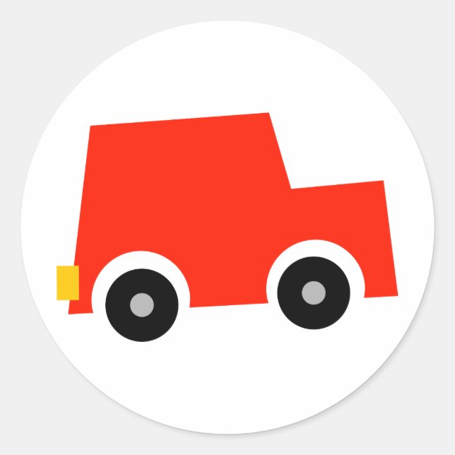 Adesivo Pequeno Carro Vermelho (Frente)