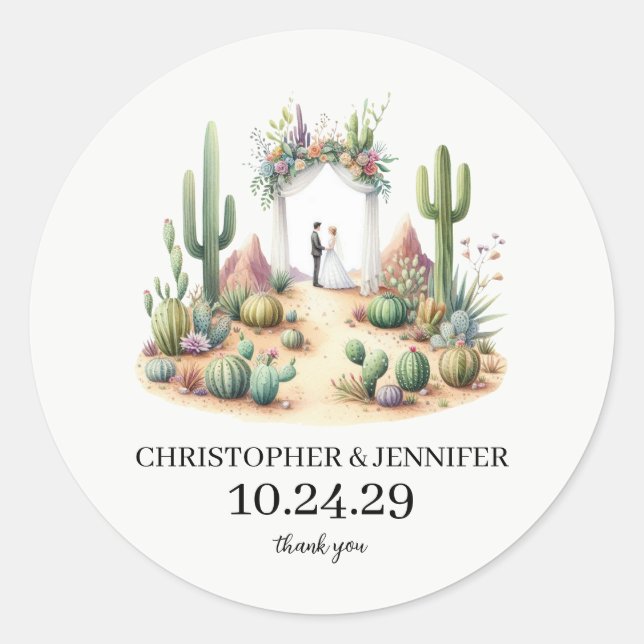 Adesivo Pequeno Casal de Cactus Boho (Frente)