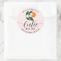 Pequeno Chá de fraldas Citrus Orange Obrigado