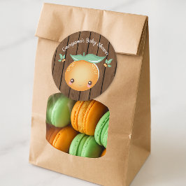 Adesivo Pequeno Chá de fraldas Clássico Redondo