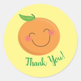 Adesivo Pequeno Chá de fraldas Cutie Tangerina Sexo Neutro