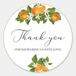 Adesivo Pequeno chá de fraldas de aquarela, obrigado