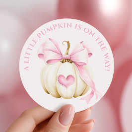 Adesivo Pequeno Chá de fraldas de Arco rosa-abóbora