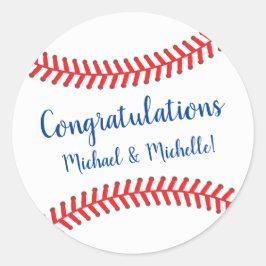 Adesivo Pequeno Chá de fraldas de Baseball