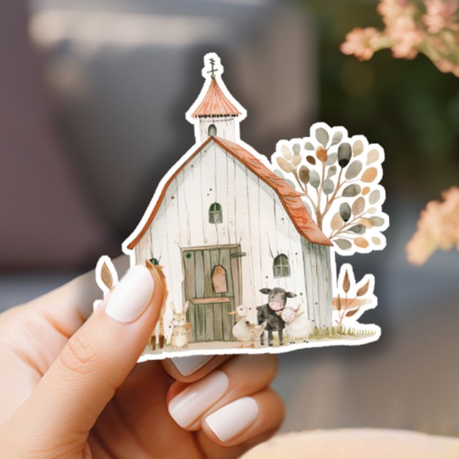 Adesivo Pequeno Chá de fraldas de Fazendas (Criador carregado)