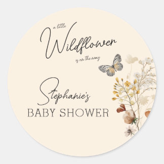 Adesivo Pequeno Chá de fraldas de flor selvagem