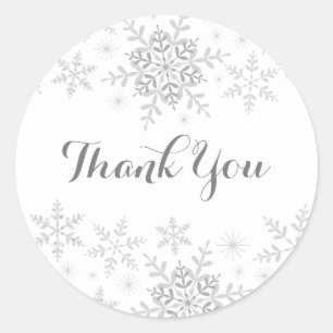 Adesivo Pequeno Chá de fraldas de Neve Floco de Prata