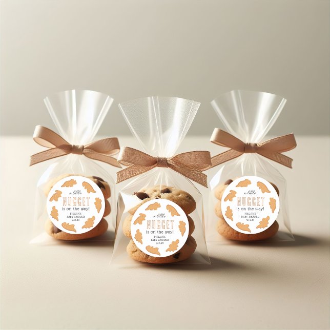 Adesivo Pequeno Chá de fraldas de Nugget (Criador carregado)