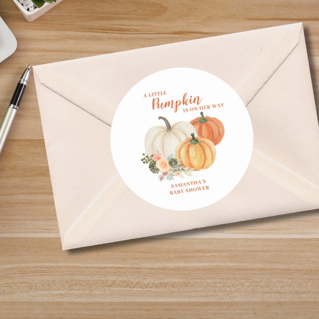 Adesivo Pequeno Chá de fraldas de outono de Abóbora (Criador carregado)