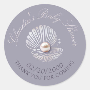 Adesivo Pequeno Chá de fraldas de pérolas