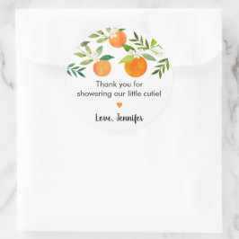 Adesivo Pequeno Chá de fraldas Floral Cutie Greenery