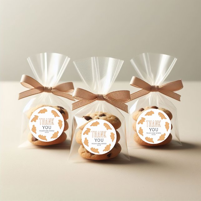 Adesivo Pequeno Chá de fraldas Nugget Obrigado Favor Stick (Criador carregado)