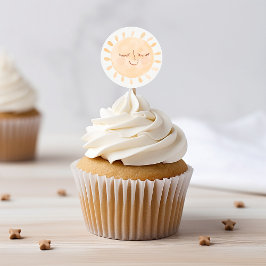 Adesivo Pequeno Chá de fraldas Sol e Arco-Íris