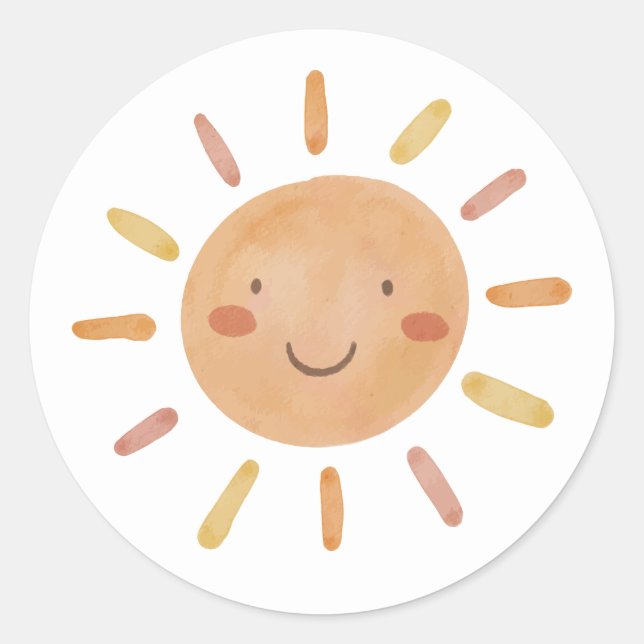 Adesivo Pequeno Cupcake de Aniversário à Luz do Sol (Frente)