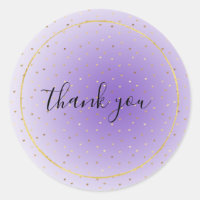 Pequeno Dourado Coração Roxo Ombre Obrigado