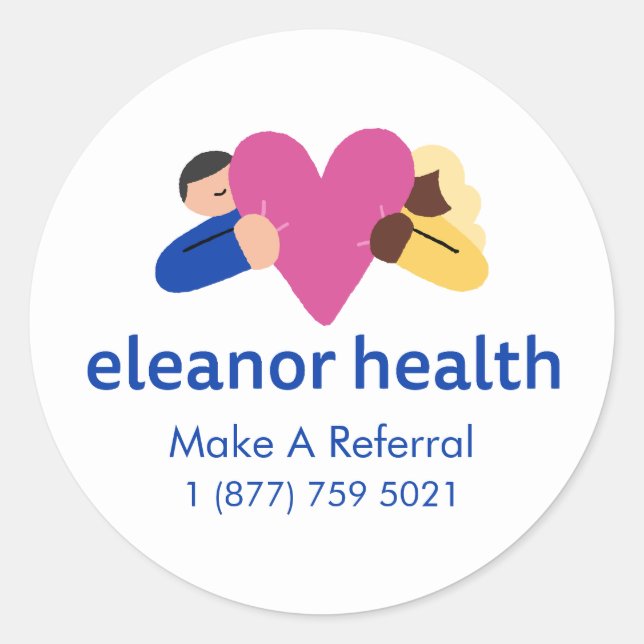 Adesivo Pequeno Eleanor Health Referral Sticker (1,5 pol) (Frente)