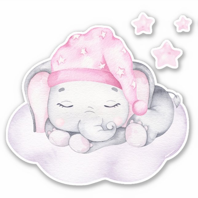 Adesivo Pequeno Elephant Cute Animal Sticker (Frente)