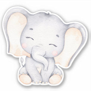 Adesivo Pequeno Elephant Cute Animal Sticker
