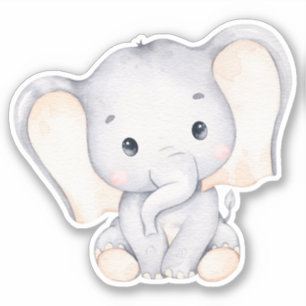 Adesivo Pequeno Elephant Cute Animal Sticker