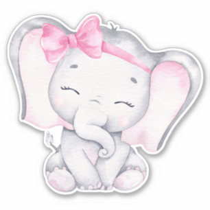 Adesivo Pequeno Elephant Cute Animal Sticker