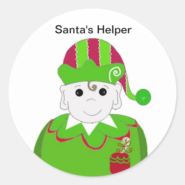 Adesivo Pequeno Elfo de Natal (Frente)