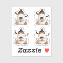 Pequeno Fantasma Cute no outono - outono Cozy