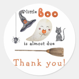 Adesivo Pequeno fantasma - obrigado chá de fraldas