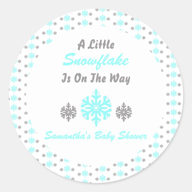 Adesivo Pequeno Floco De Neve A Caminho (Frente)