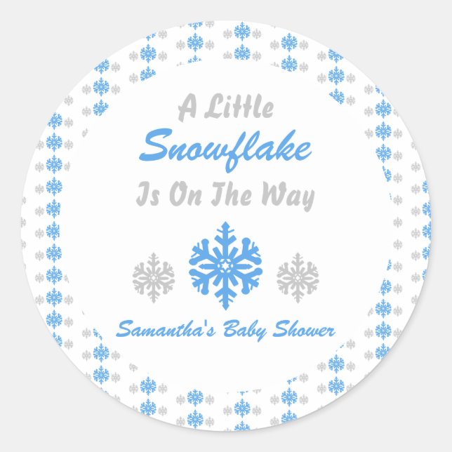 Adesivo Pequeno Floco De Neve A Caminho (Frente)